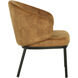Echo Black / Nono Tapenade Gold Lounge Chair